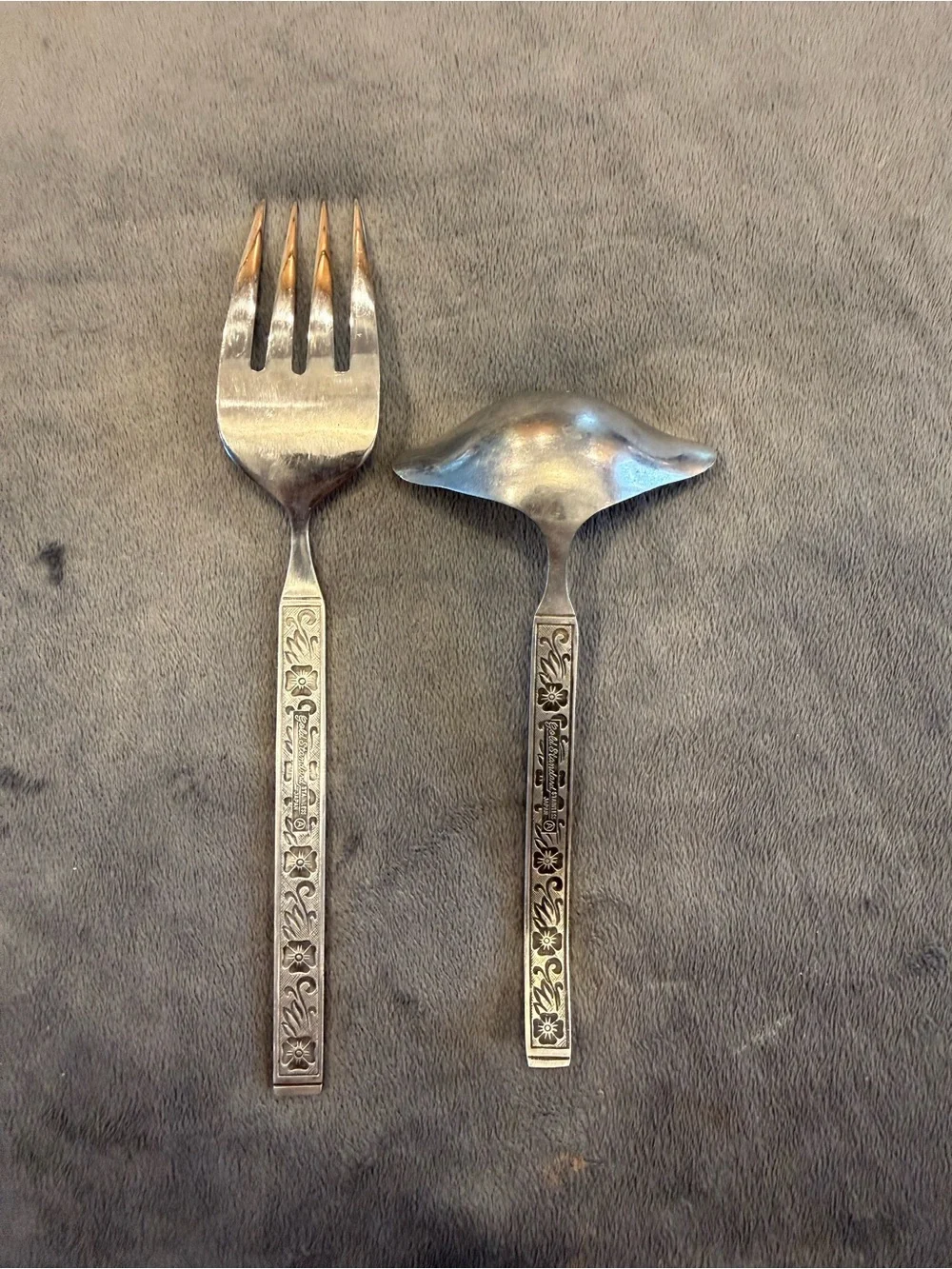 Serving Set Gold Standard Night Blossom Stainless Steel Vintage Cutlery
